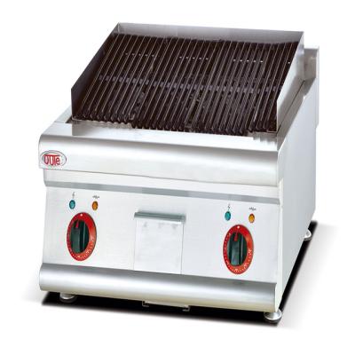 China Commercial Kitchen Lava Rock Electric Stainless Steel Worktop Restaurant Grill for sale