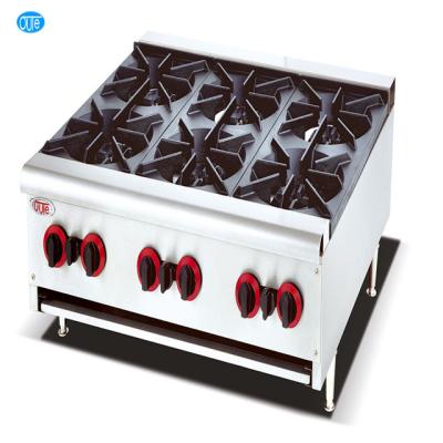 China 2018 Stainless Steel Commercial Gas Stove with 6 Burner Gas Stove Oven (OT-RB-6) for sale