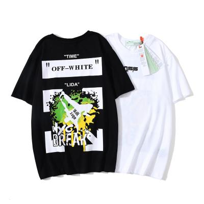 China CLM2119 Anti-wrinkle 100% cotton men's t-shirt short sleeve making machine drawing graffiti t-shirt wholesale t-shirt for sale