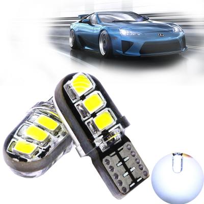 China Super bright interior car LED wedge light 194 168 W5W rooflight ice bulb interior white amber bulb error free side map dome LED T10 Canbus for sale