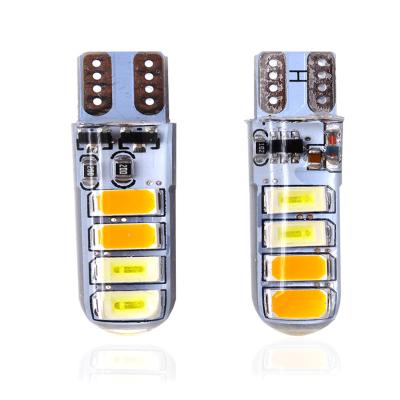 China INTERIOR Car Rooflight 5730 Chips 8SMD Replacement Bulbs Auto Light Strobe T10 LED White Yellow Red Blue Color Dual Lights Lamp Bulbs for sale