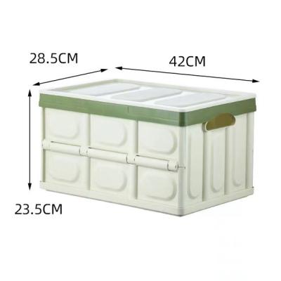 China China Sustainable Manufacture Plastic Folding Basket Folding Basket With Lid Clothing Organizer for sale