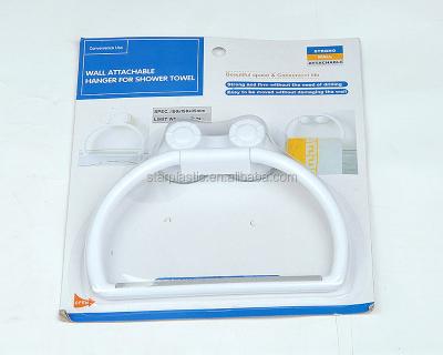 China Factory direct sale plastic towel holder with sucker 6664 for sale