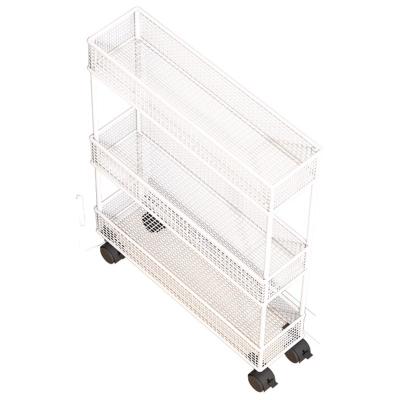 China Sustainable High Quality Metal Kitchen Bathroom Mobile Kitchen Door Space Storage Rolling Rack for sale