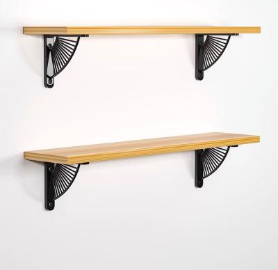 China Best Selling Sustainable Home Nordic Easy Stand Triangle Decor Wall Hanging Wooden Shelf for sale