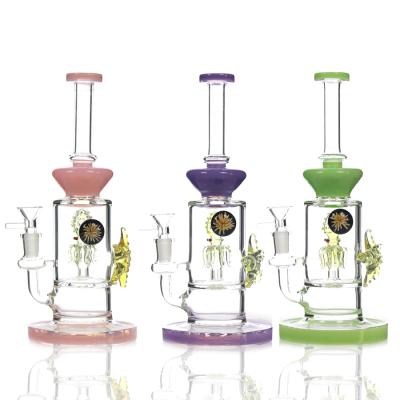 China New come home 5 inch 268g unique design oil rig tobacco pipe glass hookahs with sausage china factory for sale