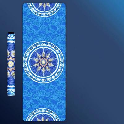 China Eco-Friendly Foldable Travel Yoga Mat With Carry Bag Of Natural Rubber And Suede Non Slip Portable Fitness Non Slip for sale