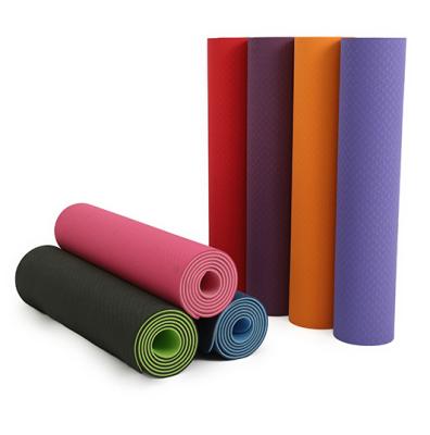 China Factory Manufacturer Cheap Double Layer Non Slip Yoga Mats Non Slip 6mm for sale