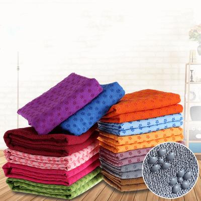 China Wholesale Non Slip Ultra Soft Sweat Absorbent Drying Microfiber Pilates Bikram Yoga Towel for Fitness and Workout Mat for sale