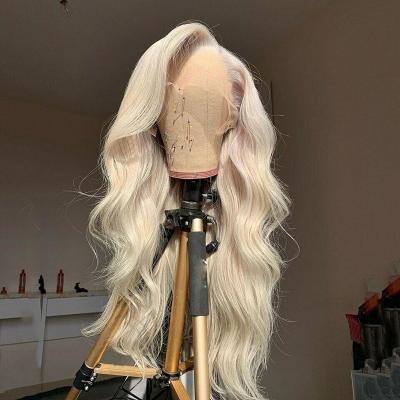 China Long 613 Human Hair Density 13x4 13x6 1B Body Wave 180 360 Hd Full Lace Front Wig Blonde Transparent Closure for sale