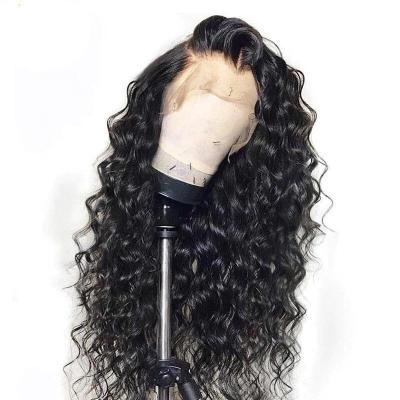 China 13x4 Lace Front Human Hair Wigs For Women Natural Brazilian Deep Curly Duaklirgenuair Long Body Wave Virgin Hair for sale