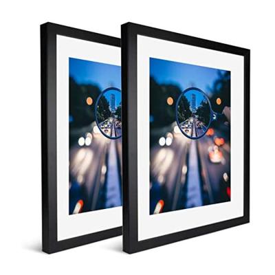 China Real Glass Black Picture Frame Rustic Wood Frame Pattern Picture Frame Front Wall Art for sale