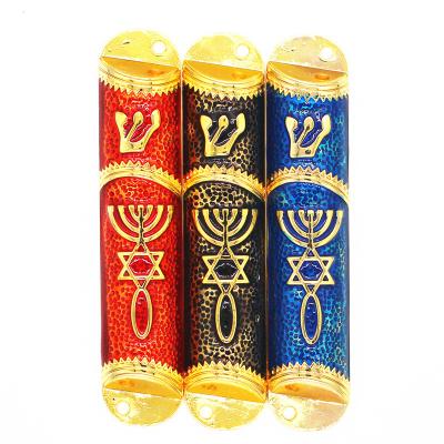 China Mezuzah Case of Household Items Mezuza Rose Flower Design Made in Israel Parchment Scroll for sale