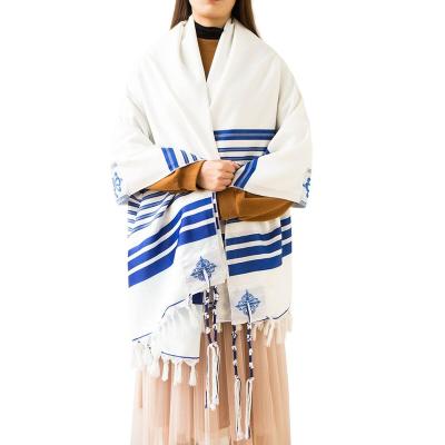 China New Polyester 140*190cm Pledge Prayer Shawl, English/Hebrew & Bag (Israel) for sale