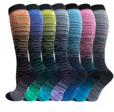 China Manufacturer Designer Designer Compression Socks Cycling Running Sports Long Leg Sporty Colorful Knee High Low for sale