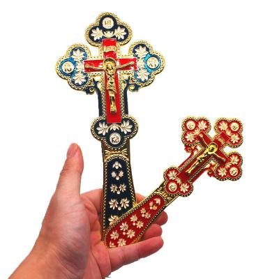 China Holiday decoration & Orthodox gift 22.5*10cm+17X7.5cm 4 colors wall cross, 2 sizes as a set for sale