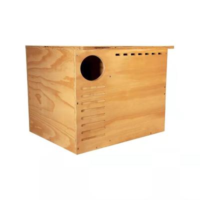 China Wooden Barn Owl Nesting Box Large House Bird House for Wild Birds for sale