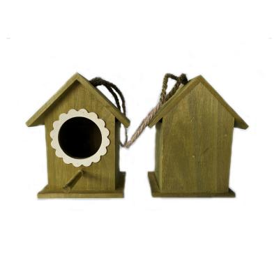 China Europe Bird House Outdoor Garden Terrace Decorated Wooden Nest Bird House for sale