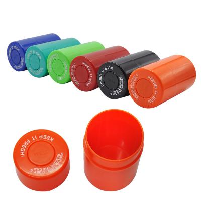 China Household Products Mini Color Plastic Storage Jar Spring Open Airtight Seal Lid Seal Dustproof Food Storage Jars for sale