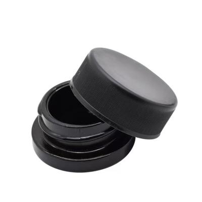 China Black Eye Cream Glass Cosmetic Jars 5ml Small Eye Cream Cosmetics Skin Care Jars for sale