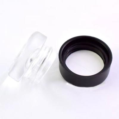 China Small Round Food Round 9ml Empty Clear Glass Jar Cosmetic Airtight Sealed Glass Jar for sale