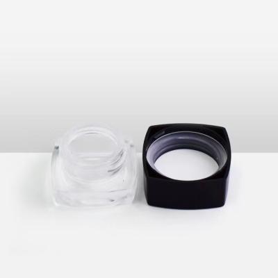 China Cosmetic Jars Custom Design New Arrival 7ml Square Round Glass Cosmetic Jars With Lid for sale