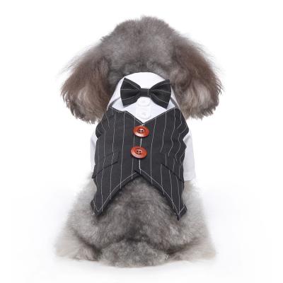 China Stocked Ceremonil Dog Clothes Western Style Bow Tie Dog Clothes And Cat Clothes for sale