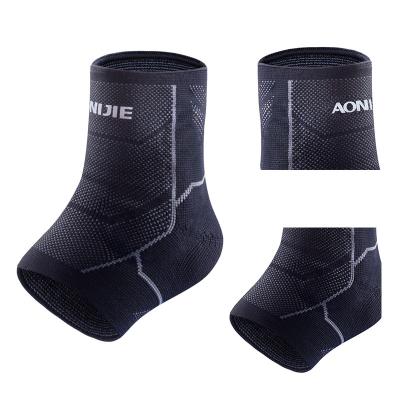 China New Design Breathable Black Elastic Ankle Brace Sports Men And Women Running Sports Ankle Support AONIJIE for sale