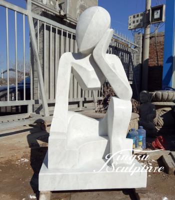 China High quality modern abstract marble sculpture in traditional home decor for sale