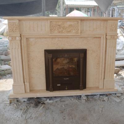 China Factory direct antique marble fireplace doors from modern whosale for sale