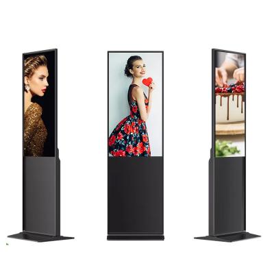 China 55 inch large 55 inch touch screen lcd vertical panel advertising display standing advertising machine full hd screen for sale