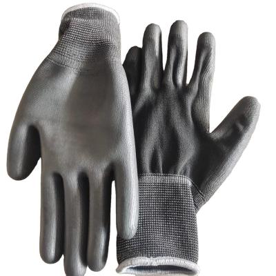 China Anti-slip 13G nylon shell PU palm coated gloves for sale