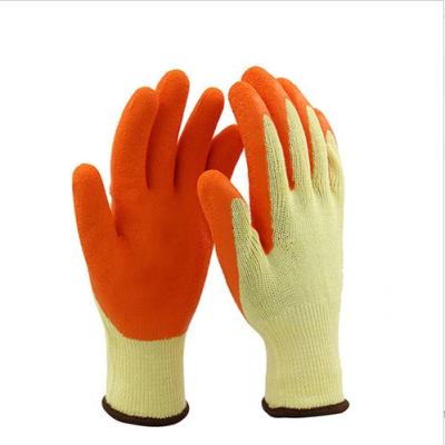 China General Purposes wholesale10g polycotton liner Latex Crinkle Coated Safety Protective Gloves with CE Certificate for sale