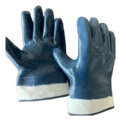 China Anti-slip Factory Supply Attractive Price Nitrile Cotton Custom Logo Work Gloves for sale