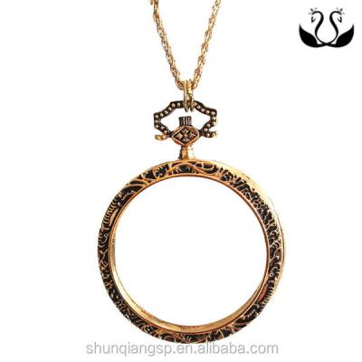 China ALLOY Stylish Personality Portable Necklace Magnifier Pendant for sale