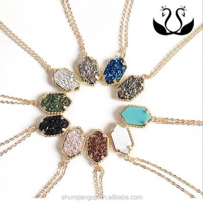 China 2017 acrylic resin fashionable mineral necklace, wholesale necklace jewelry from Alibaba for sale