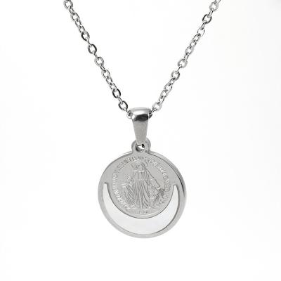 China Stainless Steel Catholic Priest Necklace Punk Accessories for sale