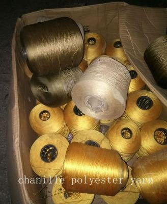 China chanille color yarn polyester stocks for sale