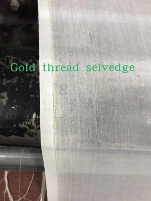 China Metallic thread selvedge 100% spun polyester high twisted full voile factory direct sale cheap price high quality for sale