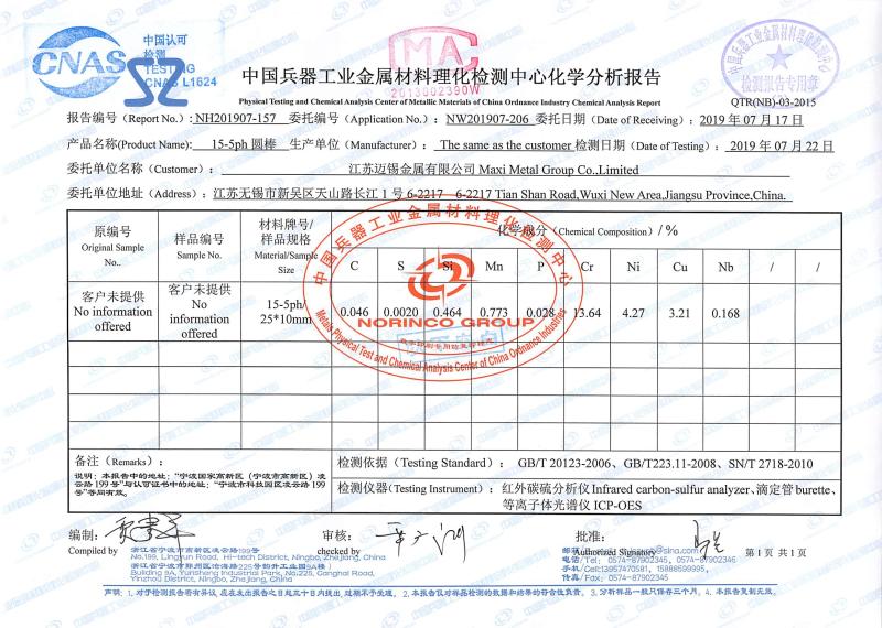 ISO9001 - Jiangsu Maxi Metal Co., Ltd.