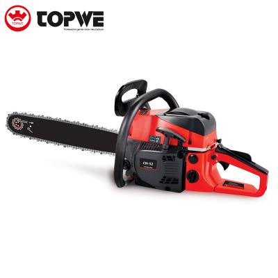 China 2-Stroke TOPWE Custom Design Wood Saw Machine Chainsaw 52cc Single Cylinder Chainsaw for sale