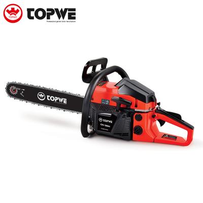 China 2-Stroke TOPWE Logo Wood Saw Machines 58cc Custom Sawing Machine 2 Stroke Wood Cutter for sale