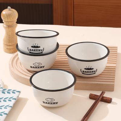 China High Appearance Central Institute of Statistics Bowl Country Level Japanese Ceramic Household Tableware Bowl Ceramic Rice Bowl for sale