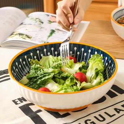 China PERSN Viable Creative Dutch Side Wholesale 9 Inch Bowl Fruit Bowl Instant Noodle Bowl Household Tableware Baking for sale