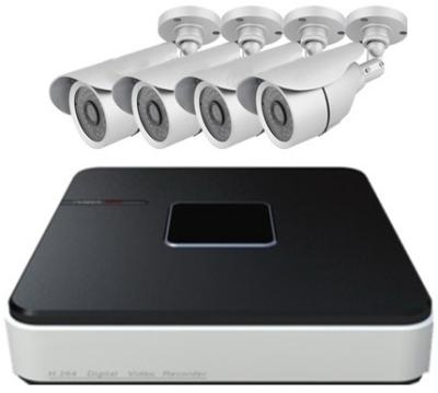 China 4ch D1 Resolutiedvr HDMI Videorecorders In real time met 4 IRL Kogelcamera en Nodig Uitrustingen Te koop