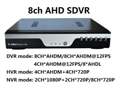 China HDMI H.264 AHD de alta resolución DVR, red 8CH negro AHD SDVR en venta