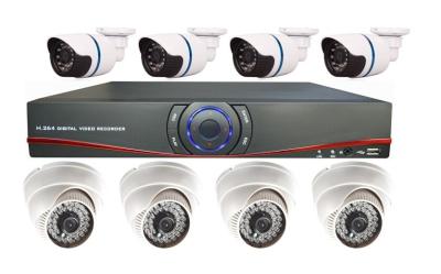 Китай Белая портативная машинка купола 8CH H.264 720P AHD DVR 4pcs с высоким разрешением продается