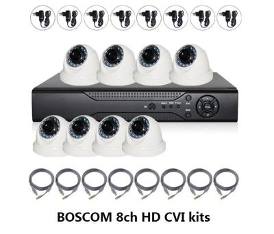 China 8PCS 15meters telegrafía el Portable de HD CVI DVR con la cámara de la bóveda de 8pcs 720P CVI en venta