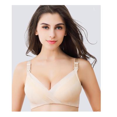 China 2022 Comfortable Women's Breathable Fashion Mommy Bra Feeding Mother's Underwear New Bra Feeling Free Large Size Bra for sale