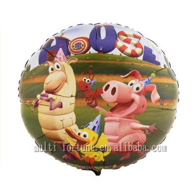 China Toy Cartoon Animals Pattern Foil/Mylar Balloon Promotional Balloon for sale